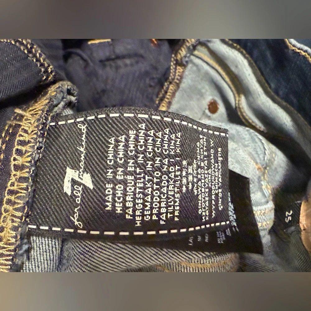 7 For All Mankind Women's Skinny Jeans -‎ Dark Blue - b(laire) authentic - Picture 5 of 7